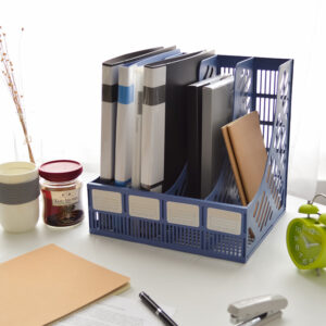 4 Sections Mesh Files Shelf Desktop File Rack